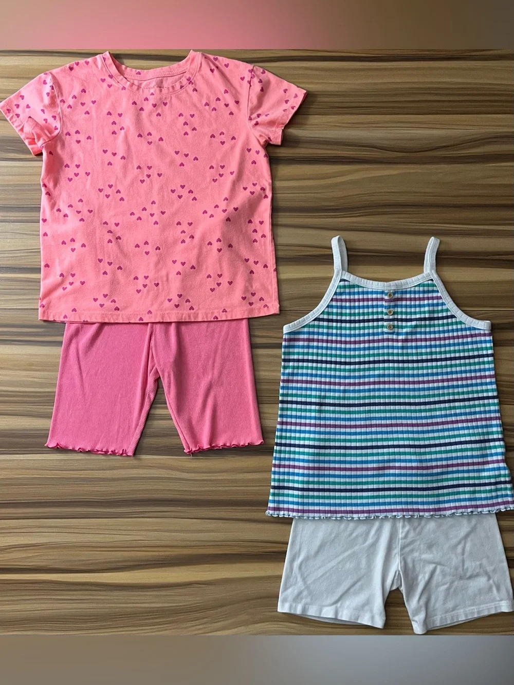 Girl Clothes 18 Piece Bundle Tees Tank Tops Short Sets and Dresses Size L(10/12)